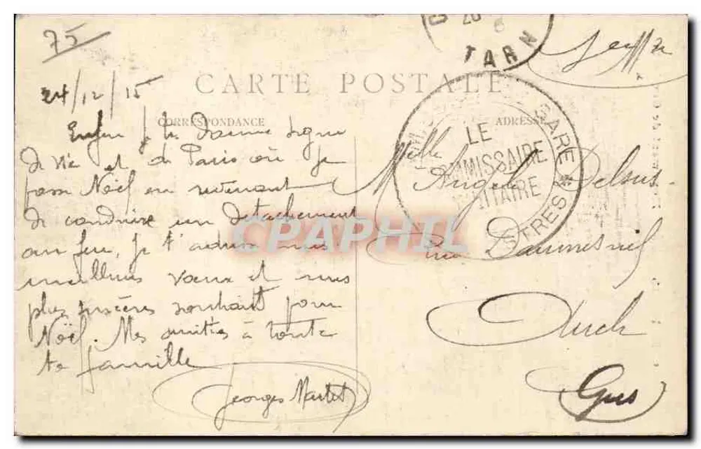 Monumento de Gambetta — Paris — M. J. (editor) - Verso