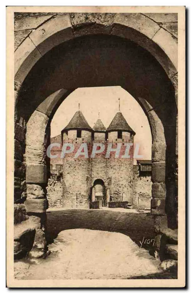 Carcassonne — Entrada do Castelo — Edições d'Art YVON, Paris - Frente