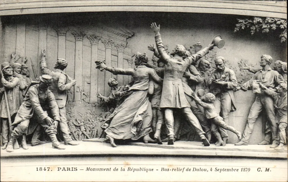 Paris – Monumento da República – Bas-relief de Dalou, 4 de Setembro de 1870 - Frente