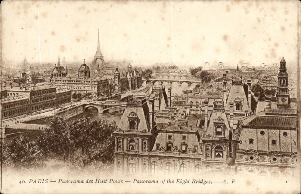 PARIS — Panorama dos Oito Pontes — Panorama dos Oito Pontes — A. P. - Frente