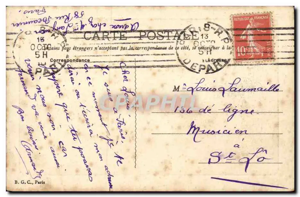 Parigi - Boulevard des Italiens — vista urbana con calessi e pedoni — B. G. C., Parigi - Verso