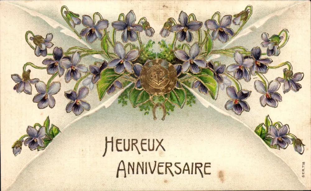 Violette — Frohes Geburtstag — SER.718 - Vorderseite