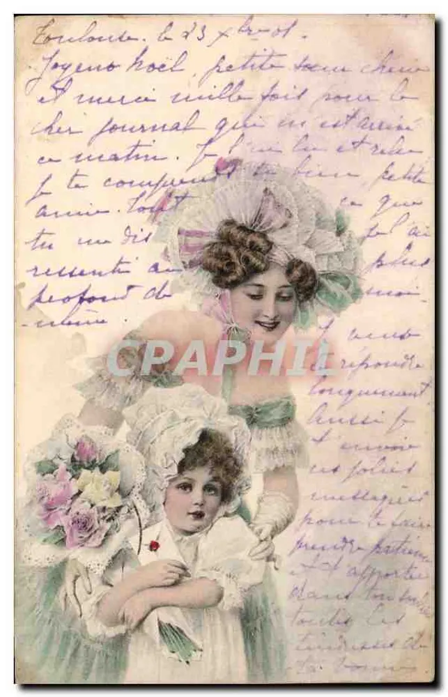 Frau und Kind — Illustration — M. M. Vienne - Vorderseite