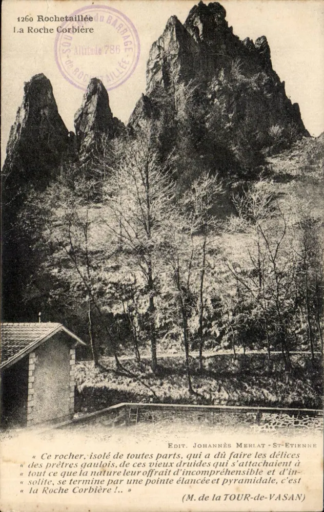 La Roche Corbière — Rochetaillée — Ed. Johannès Merlat - St-Étienne - Frente
