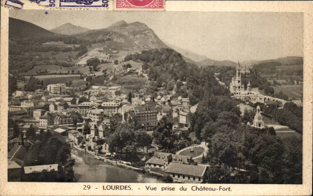 Lourdes — Vue prise du Château-Fort — Édition Lourdes, n°29 - Recto