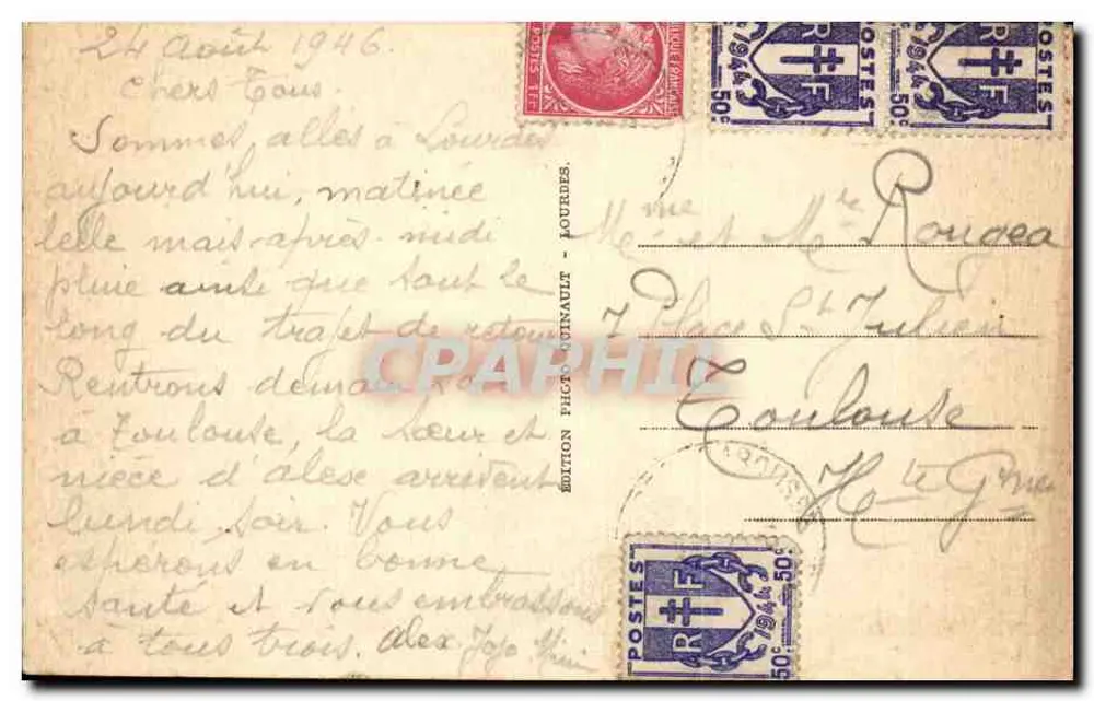 Lourdes — Vue prise du Château-Fort — Édition Lourdes, n°29 - Verso