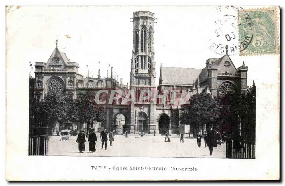 Paris - Igreja de Saint-Germain-l'Auxerrois — editor não indicado, n° de série não visível - Frente