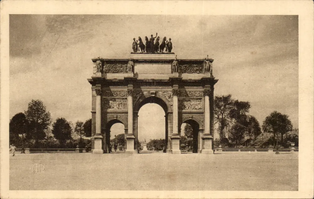 Arco do Triunfo do Carrousel — Paris — Editor E. Papeghin, n°83 - Frente