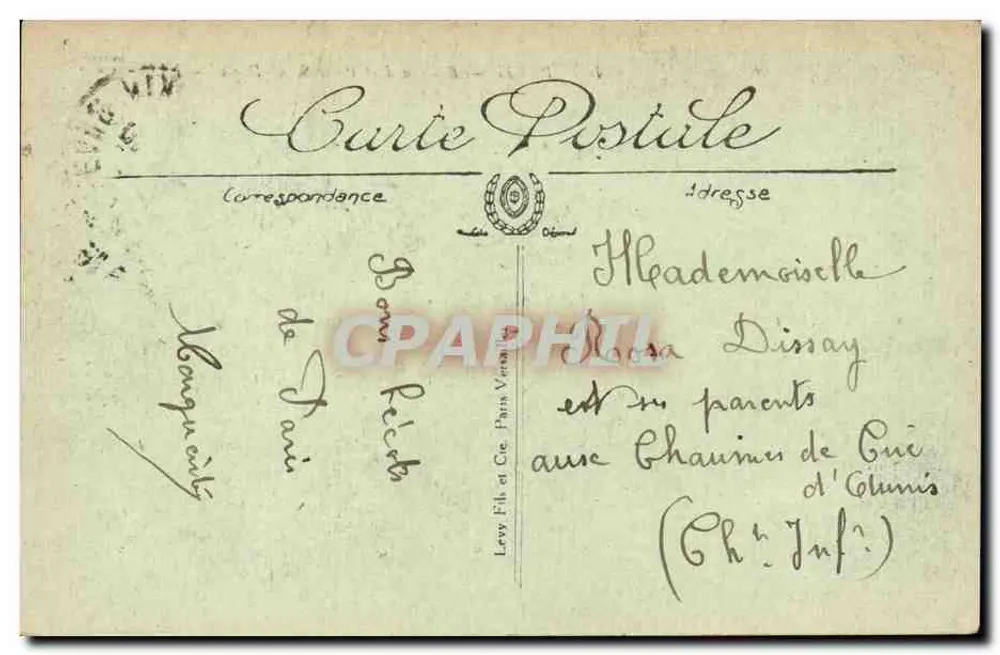 Paris — Boulevard e Porta Saint-Denis — editor anônimo, n° 104 - Verso