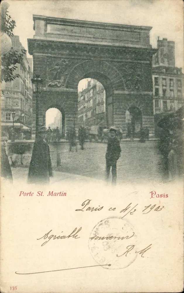Porta Saint-Martin — Paris — editor 'JANSE' n°135 - Frente