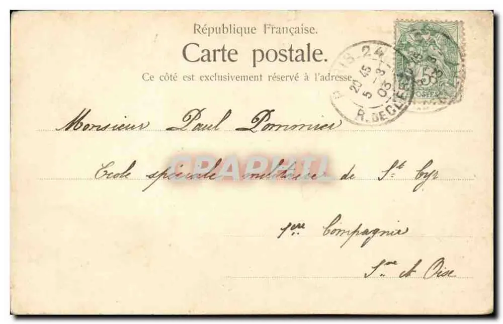 Porta Saint-Martin — Paris — editor 'JANSE' n°135 - Verso