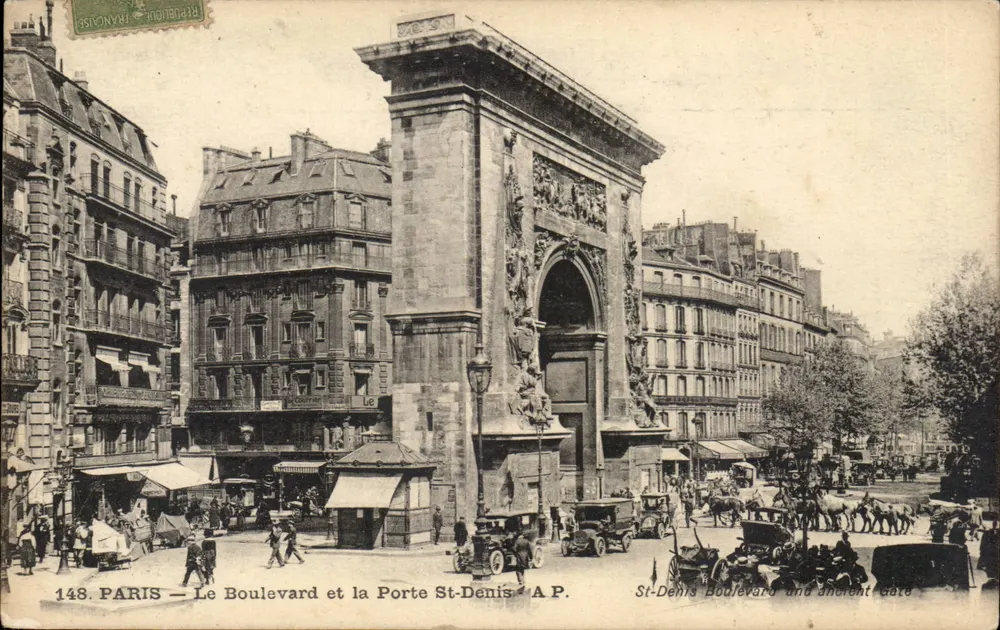 Paris — O Boulevar e a Porta St-Denis — A.P. n°148 - Frente