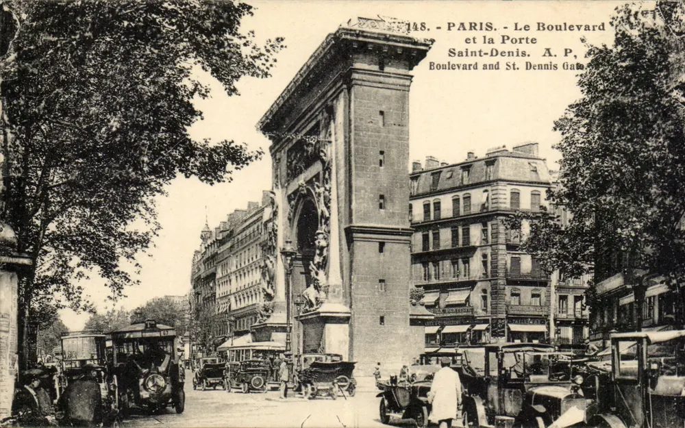 Paris - O Boulevard e a Porta Saint-Denis — A.P. Boulevards and St. Dennis Gate - Frente