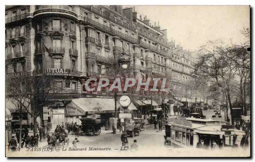 Paris (IX) — O Boulevard Montmartre — LL. - Frente