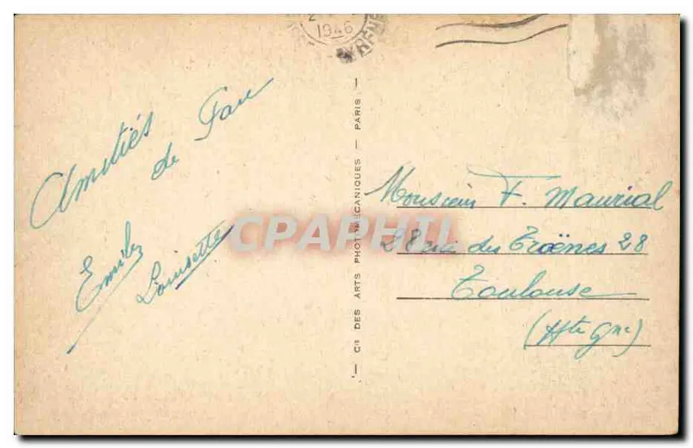 Pau — Boulevard des Pyrénées — n°119 - Verso