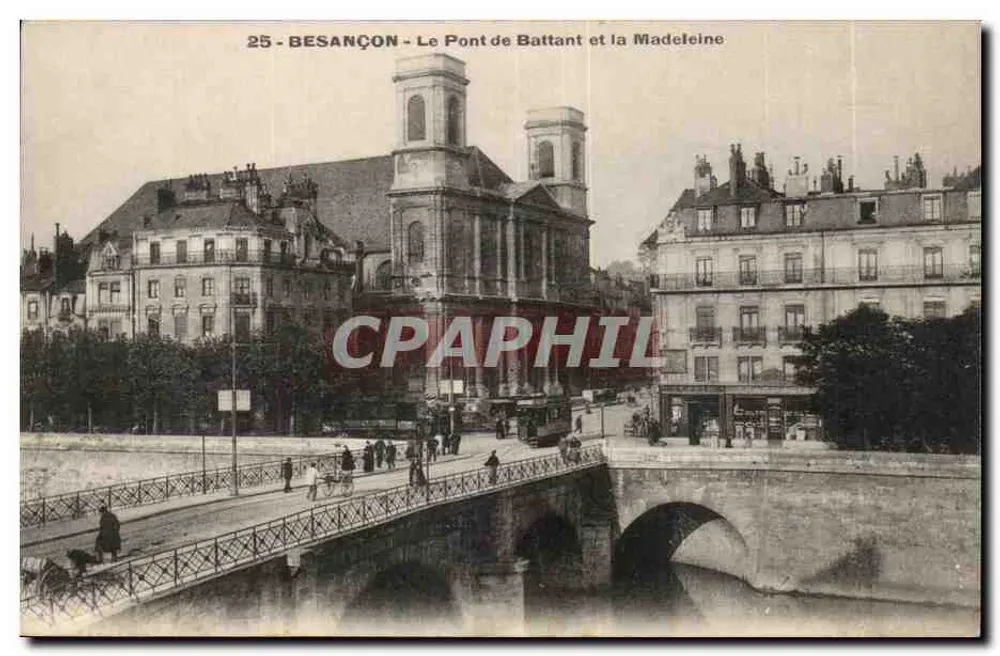 Besançon — Der Pont de Battant und die Madeleine - Vorderseite