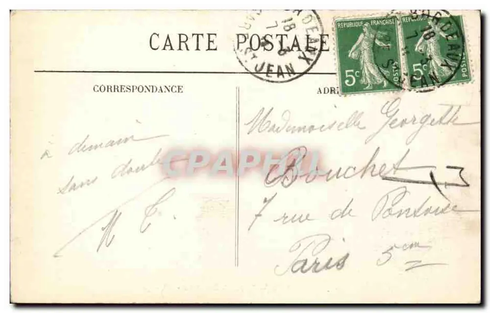 Bordeaux — O Palácio de Justiça — BR 54 - Verso
