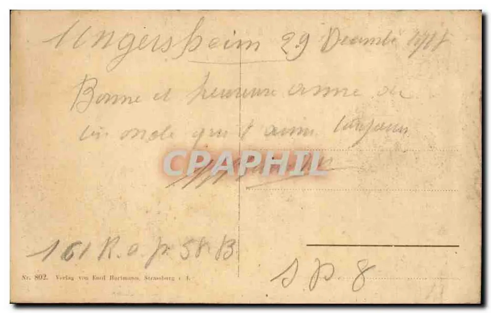 Colmar — Stadtttheater — Verlag von Emil Hartmann, Strasbourg - Verso