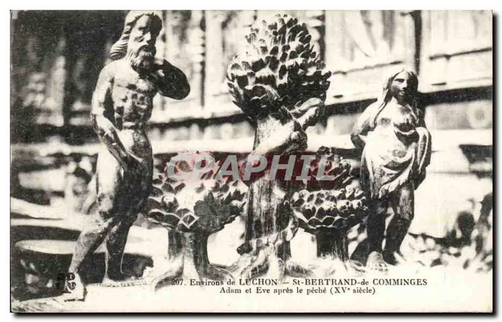 Adam und Eva nach dem Sündenfall — St-Bertrand-de-Comminges (15. Jahrhundert) — Nahe Luchon - Vorderseite