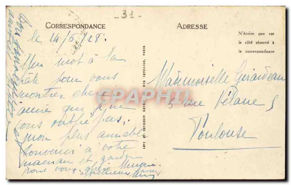 Luchon - Ponte da Cascata do Parisien — Selecta, n°162 - Verso