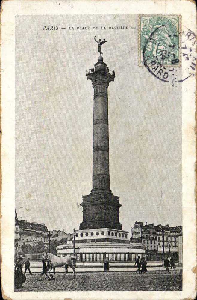 Parijs — De Place de la Bastille — M. K. Uitgever - Voorkant