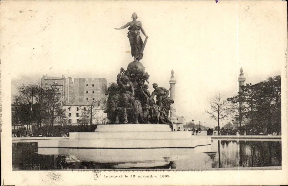 Paryż - Plac Narodowy - Triumf Republiki — ufundowany 19 listopada 1899 - Awers