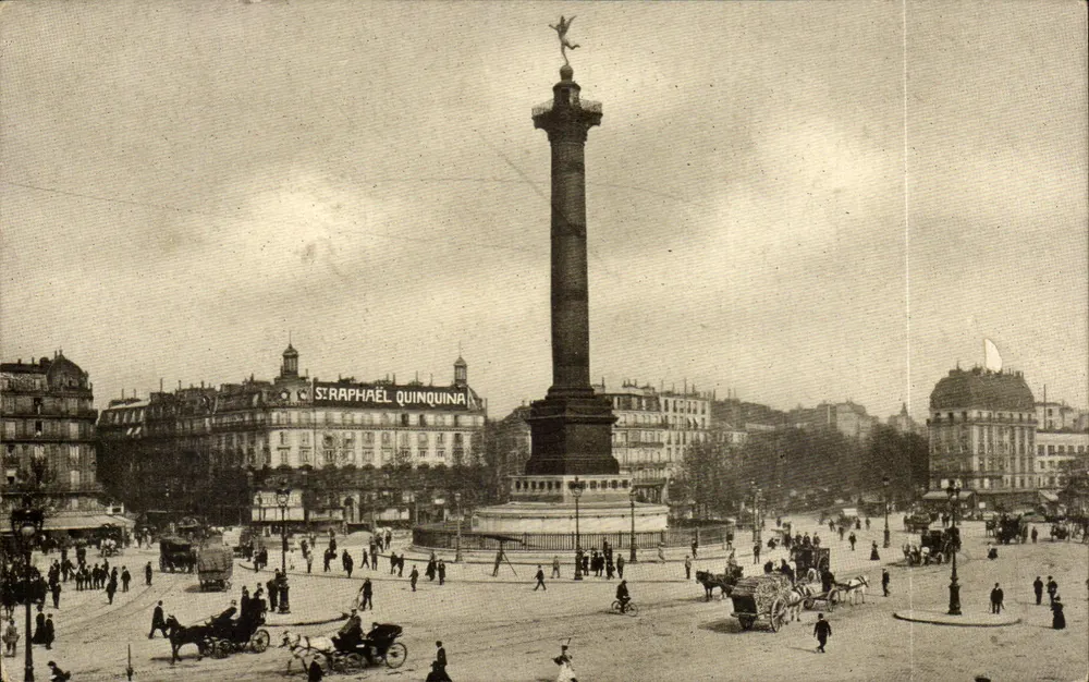 Place de la Bastille — coluna monumental — editor VG-LW Anvers - Frente