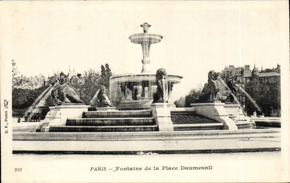 Paris — Fonte da Place Daumesnil — B. F. Paris, n° 223 - Frente