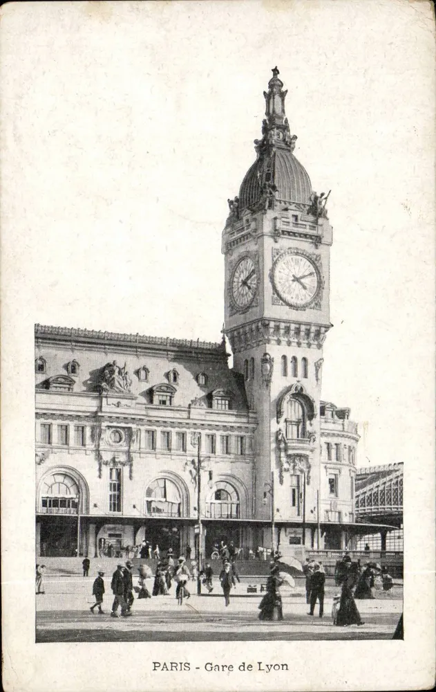 Paris - Gare de Lyon — vista da torre relógio — editor não identificado - Frente