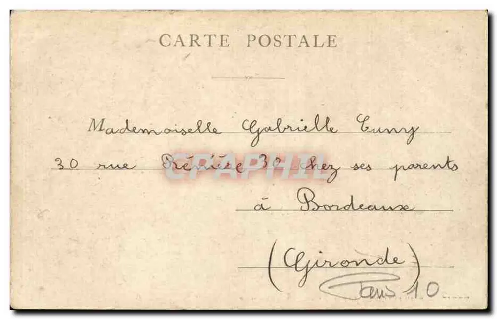 Paris — Boulevard de Strasbourg, Estação de Trem — editor não visível - Verso