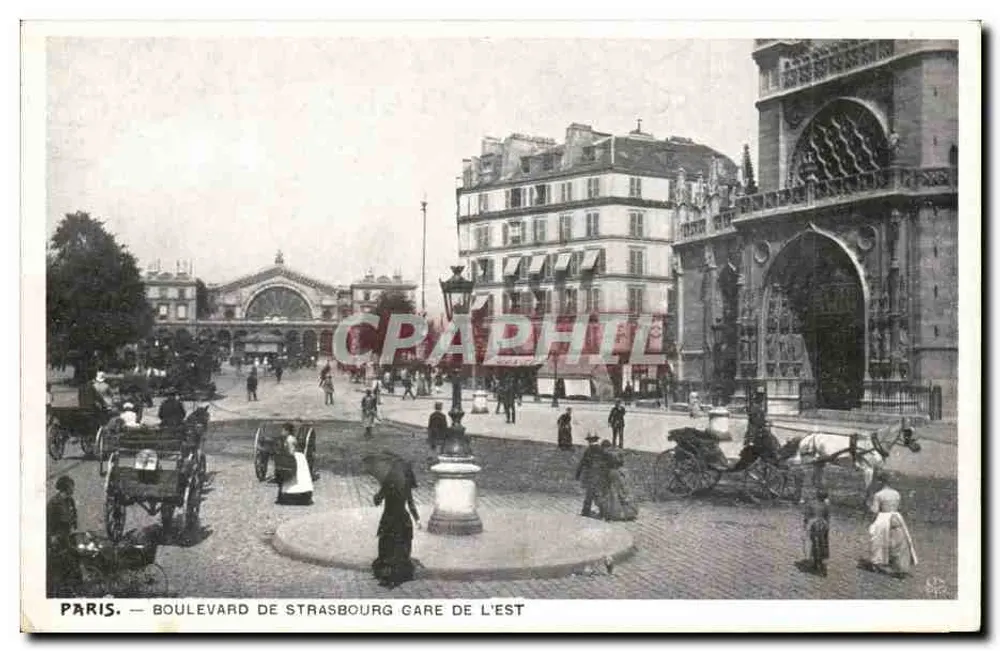 Paris — Boulevard de Strasbourg care de l'Est — editor não identificado - Frente