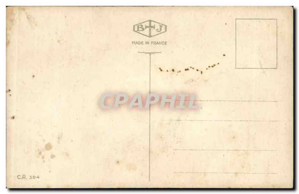 Heiliger Johannes der Täufer — mit Lilien — Verlag B+H+J, Nr. C.R. 394 - Rückseite