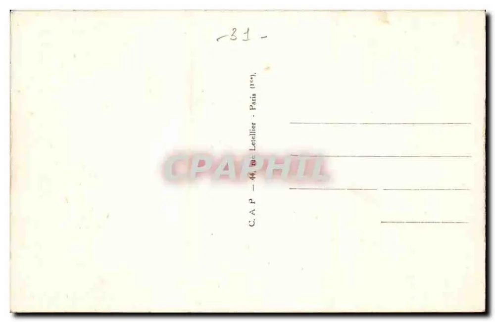 Env. de LUCHON — A Vale do Lys — C.A.P. - 44, rue Locellier - Paris (15e) - Verso