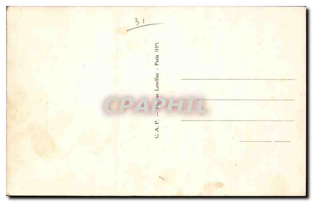 Env. de LUCHON — O Lago d'Oô — Bilhete postal antigo. — Atelier Letellier - Paris (151) - Verso