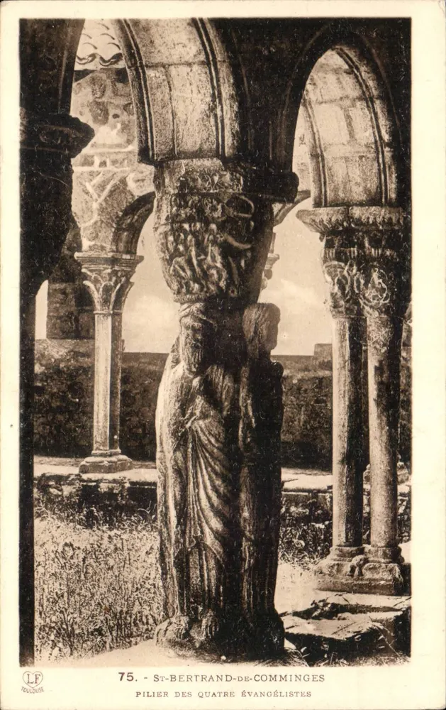 Säule der vier Evangelisten — St-Bertrand-de-Comminges — Verlag: LF Toulouse, Nr. 75 - Vorderseite
