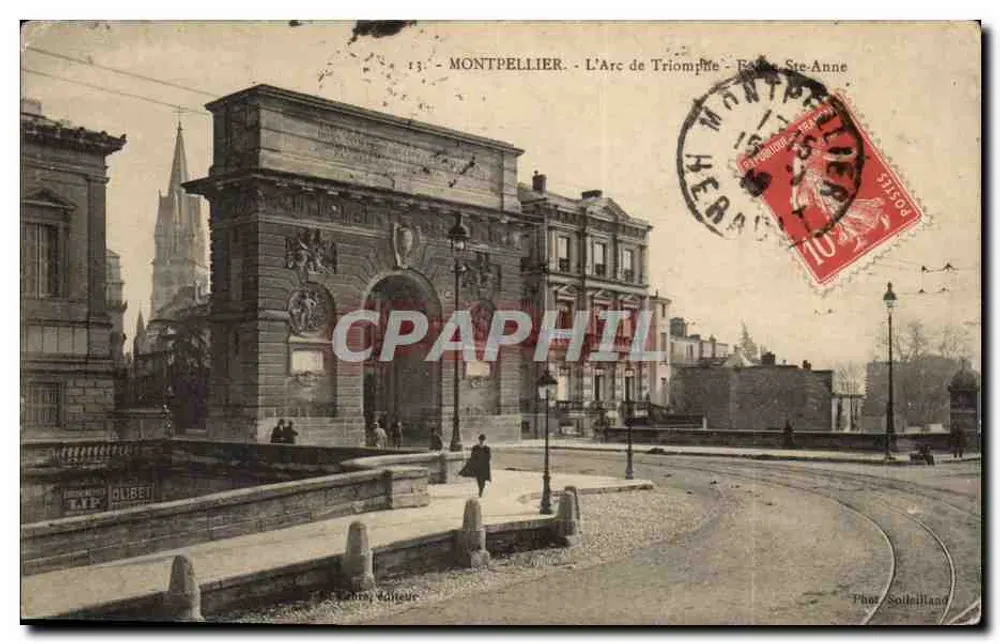 Montpellier - L'Arc de Triomphe - Place Sainte-Anne - Recto