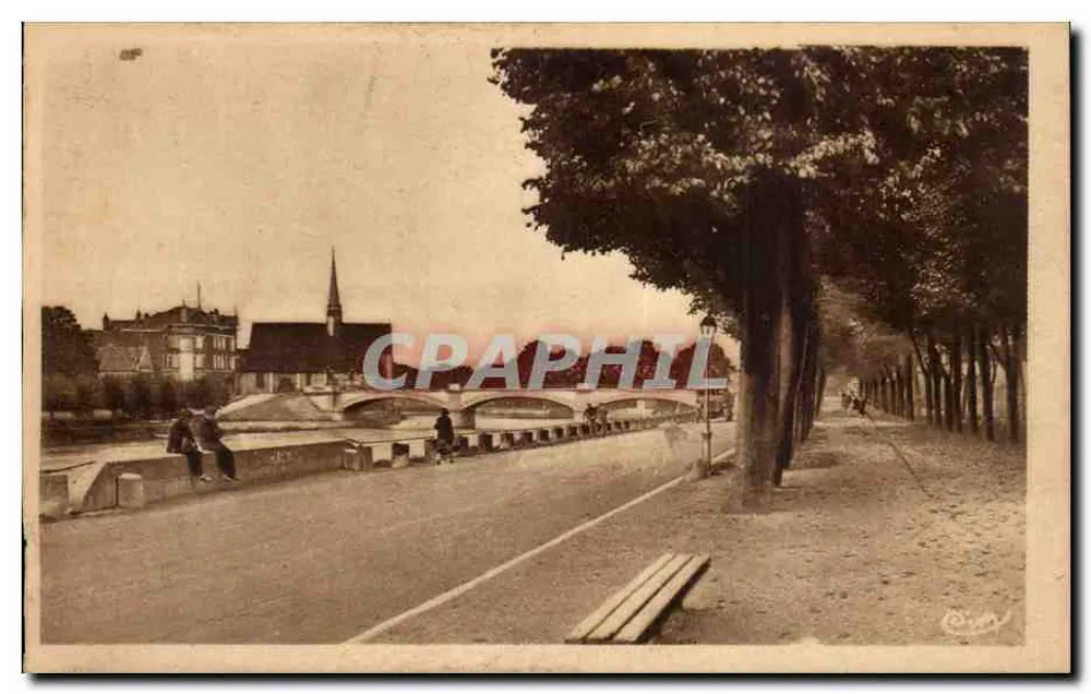 Sens (Yonne) — Przystań Ernest-Landry — Héliogravure Coulier Macon - Awers