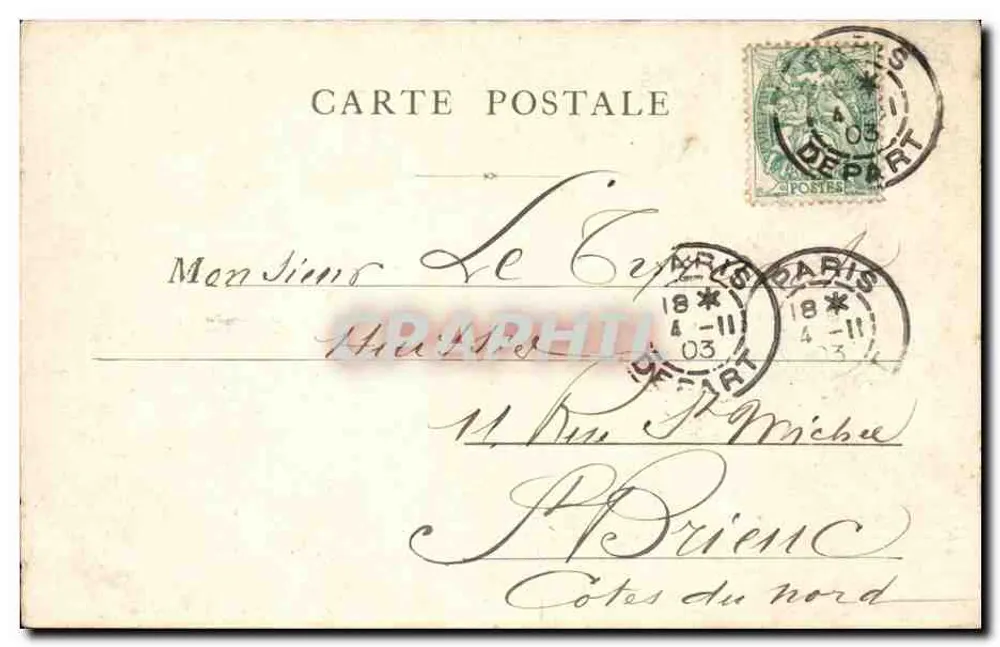 Paris — O Châtelet — editor não identificado, número de série não visível - Verso