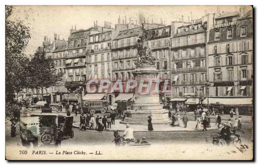 Paris — A Praça Clichy — LL. — n°705 - Frente