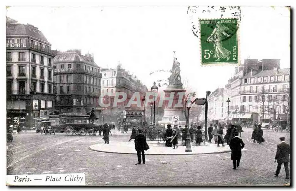 Paris — Praça Clichy — editora - Frente