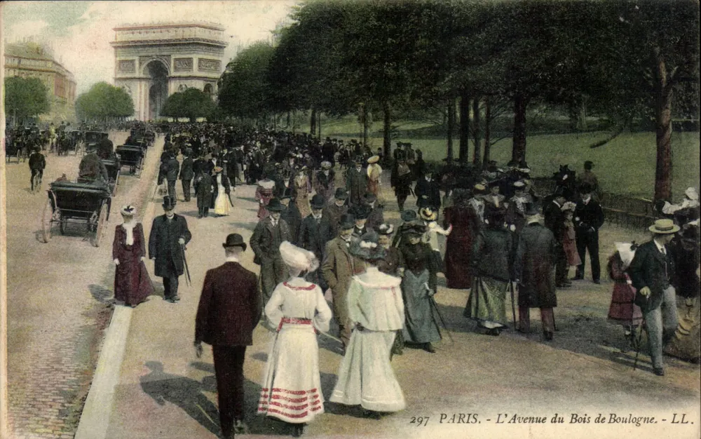 Paris - L'Avenue du Bois de Boulogne - LL. - n°297 - Recto