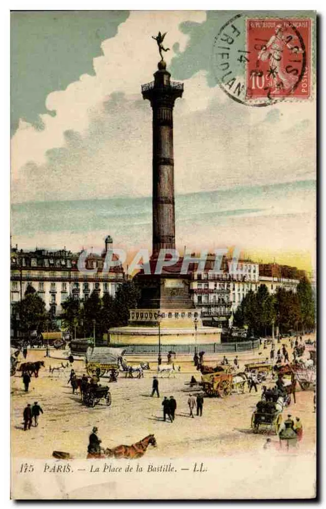 Parijs — De Place de la Bastille — LL - Voorkant