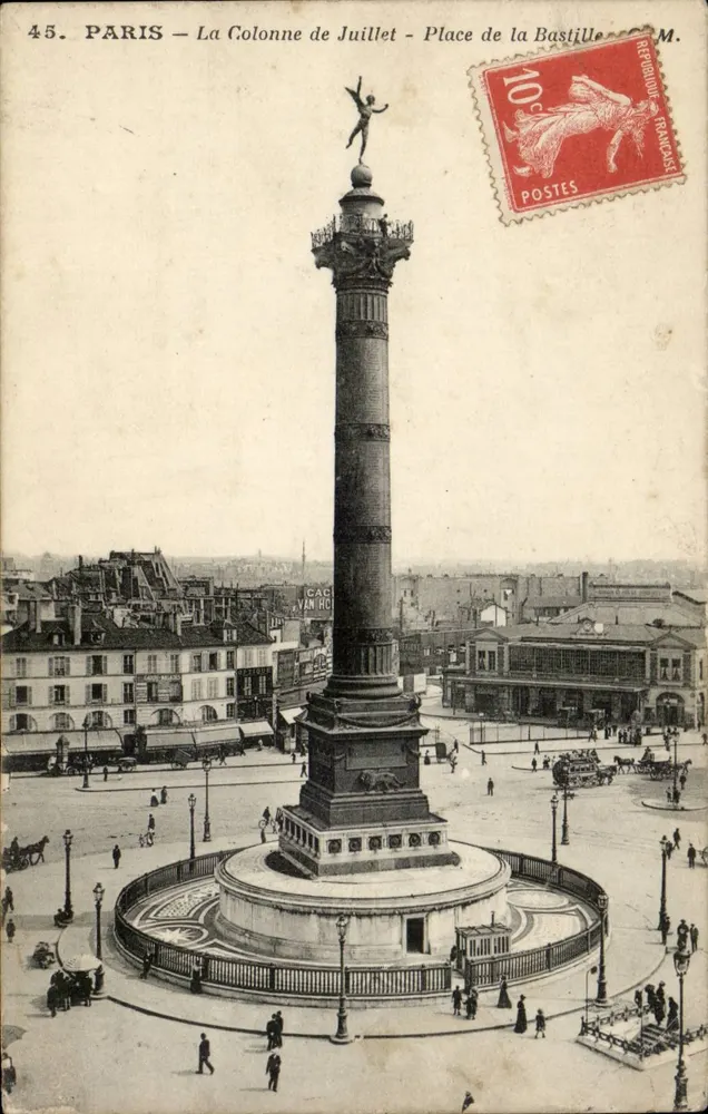 PARIS — Säule vom Juli — Place de la Bastille — M. (Verlag) - Vorderseite
