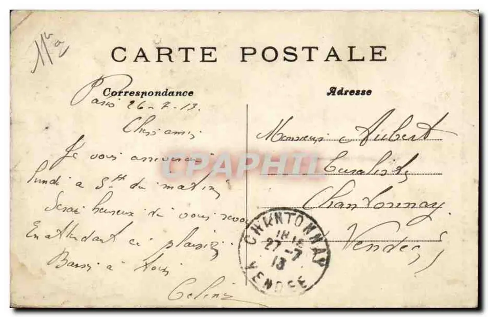 PARIS — Säule vom Juli — Place de la Bastille — M. (Verlag) - Rückseite