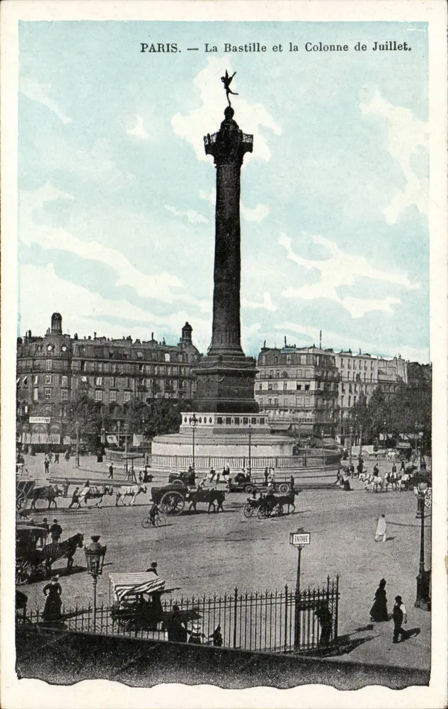 Paris — La Bastille und die Siegessäule — J.C. Paris - Vorderseite