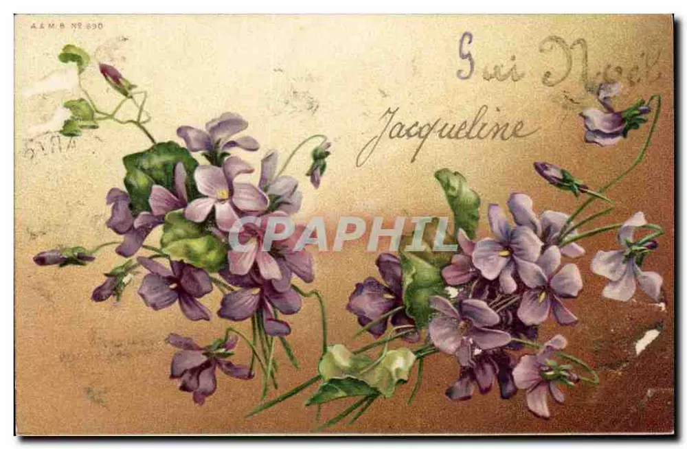 Violetas — Carte postale A.D.M.B. N° 890 — A.D.M.B. - Frente