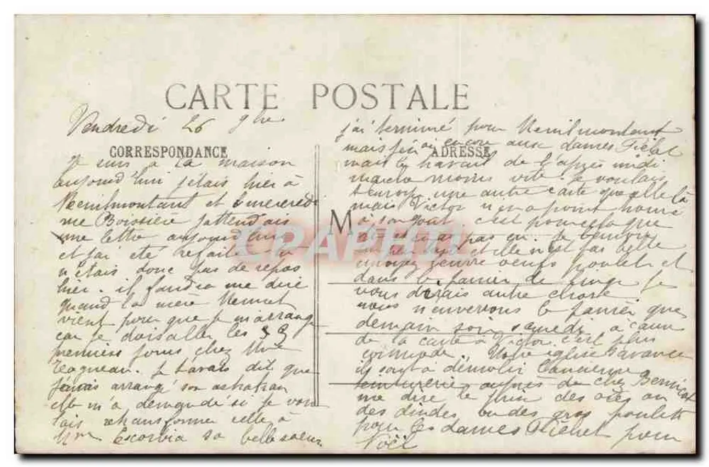 Sainte Catherine — Mann, der ein kleines Hut anbietet — BOE 703 - Rückseite