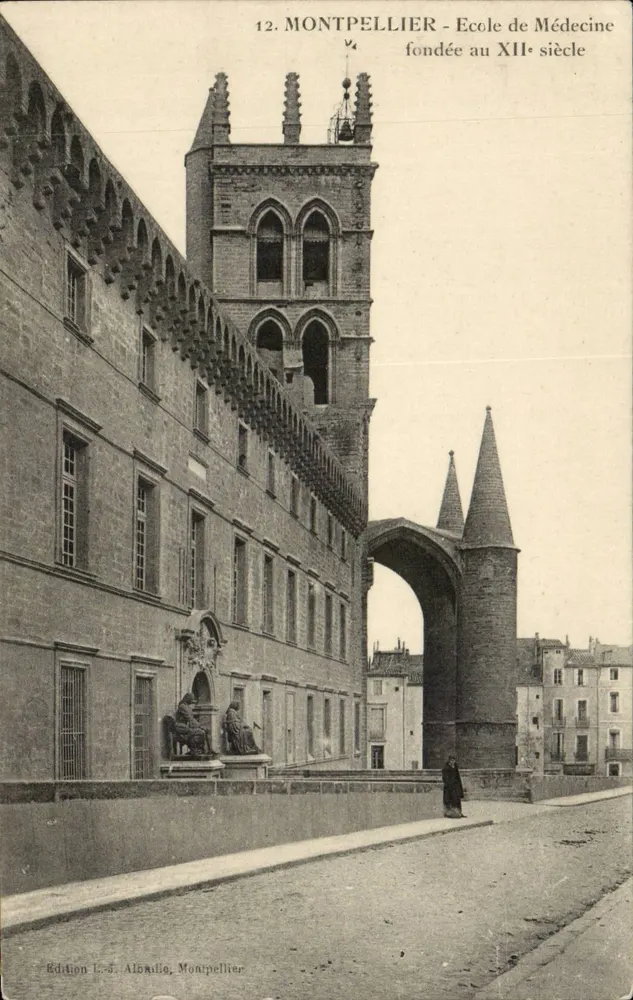 Montpellier - Schule für Medizin gegründet im 12. Jahrhundert — Edition L. Alsaille, Montpellier - Vorderseite