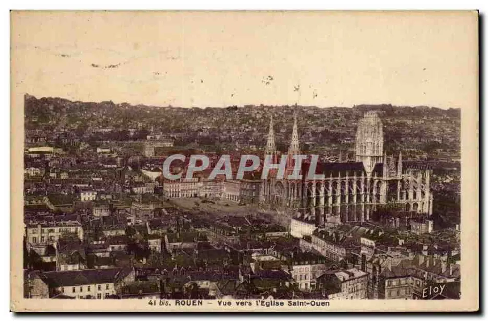 Rouen — Blick Richtung Kirche Saint-Ouen — Eloy, 41 bis - Vorderseite