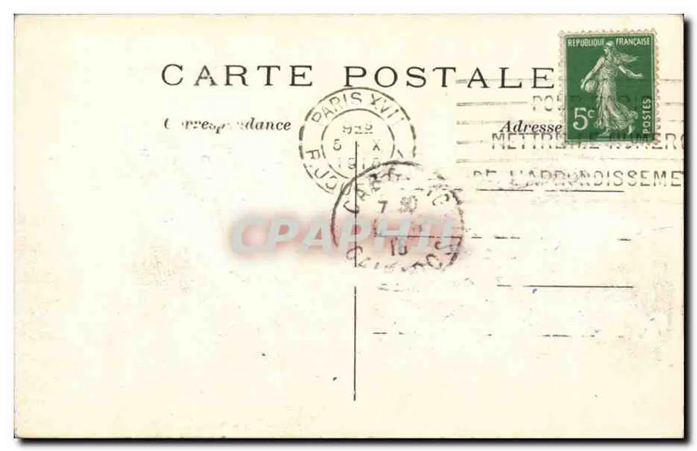Paris (4. Arrondissement) — Die Kirche Notre-Dame und die Statue Karls des Großen — C. M. - Rückseite